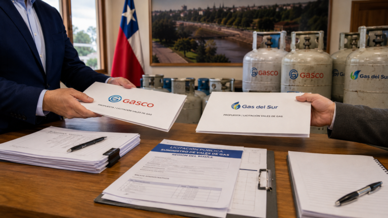 Gas del Sur y Gasco compiten por vales de gas en Maule