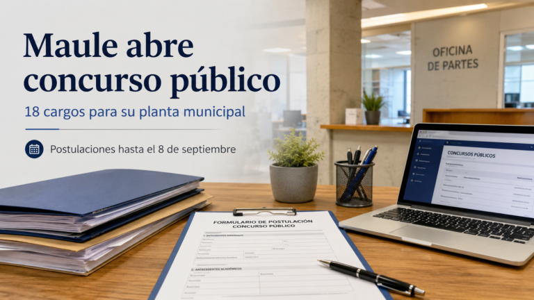 Municipalidad de Maule abre concurso público para proveer 18 cargos