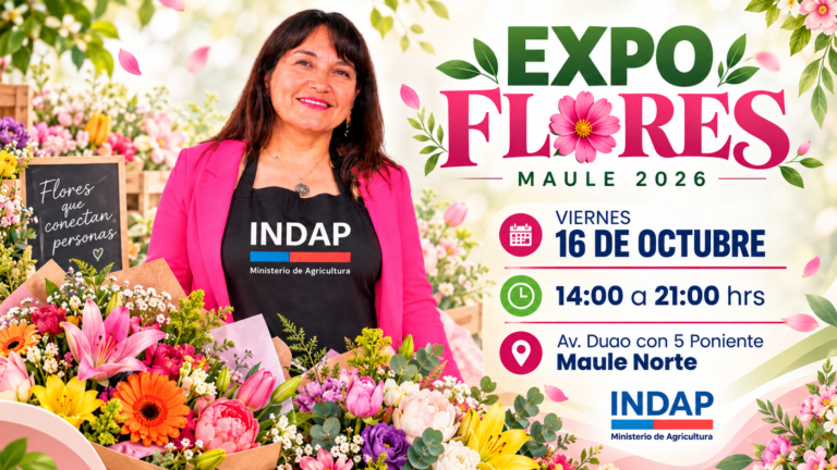 Expo Flores Maule 2026 llega hoy a Maule Norte con una feria dedicada a la floricultura