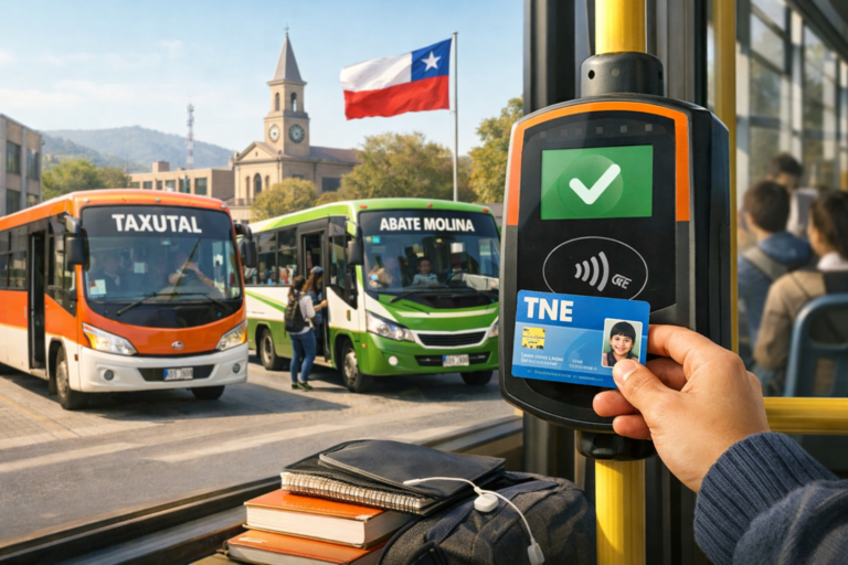 Talca implementa validadores TNE en buses para tarifas rebajadas